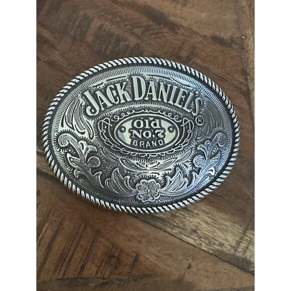 Jack Daniels Old No 7 Western Whiskey Promotional Add Oval Belt Buckle - Picture 1 of 2